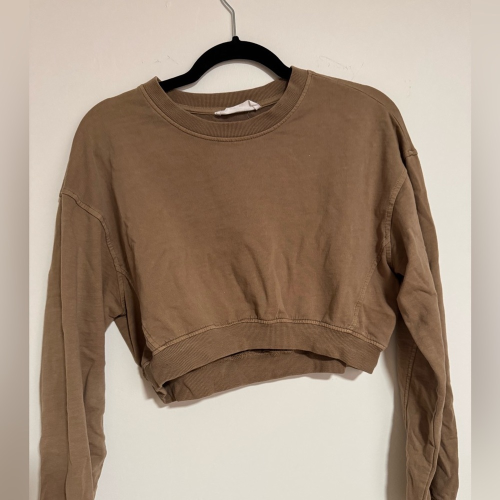Double Zero Tan Crop Top